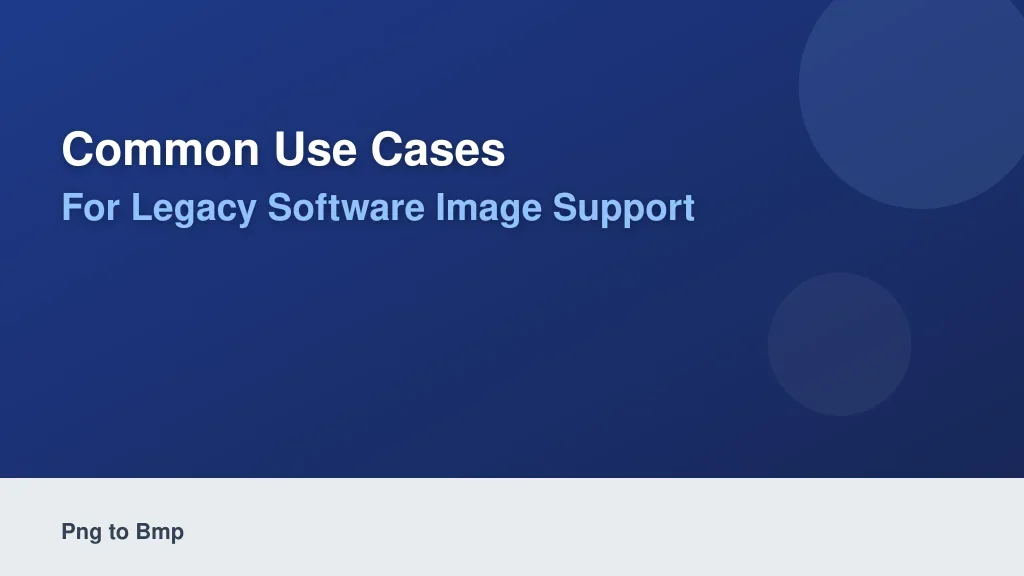 Common Use Cases for Legacy Software Image Support