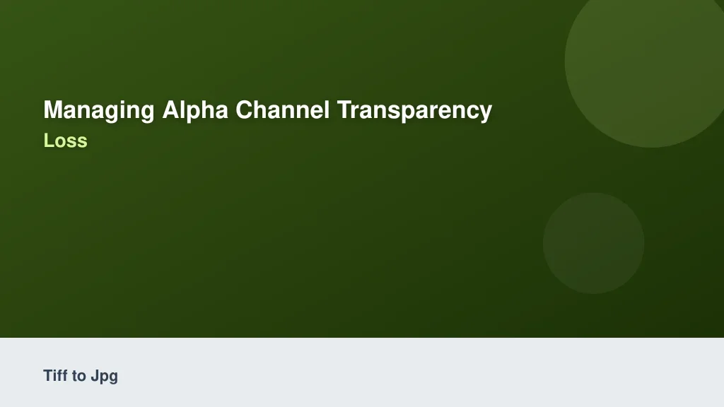 Managing Alpha Channel Transparency Loss