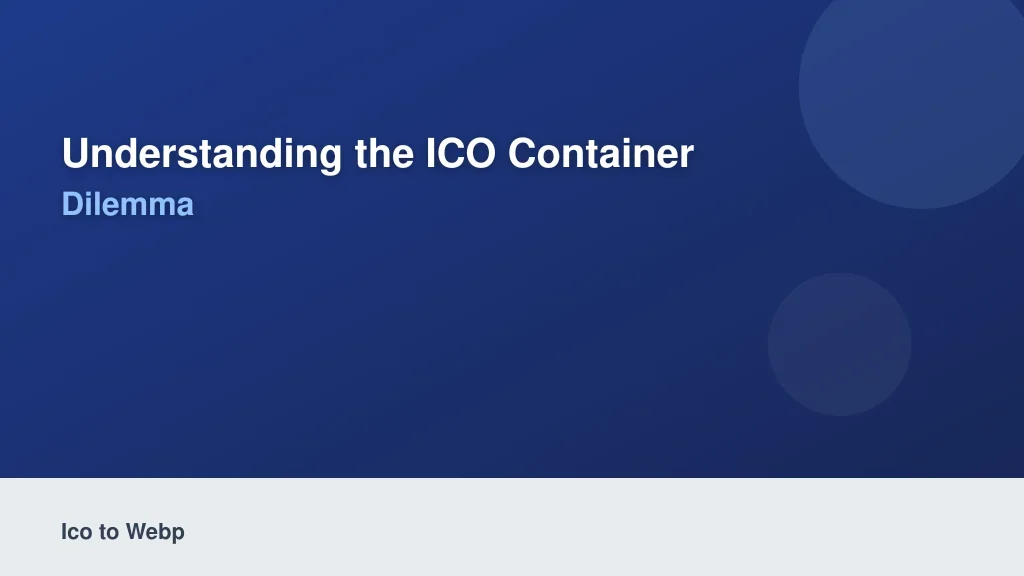 Understanding the ICO Container Dilemma