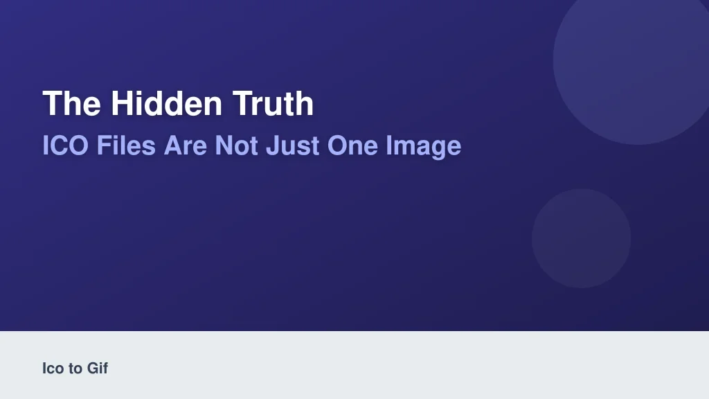 The Hidden Truth: ICO Files Are Not Just One Image